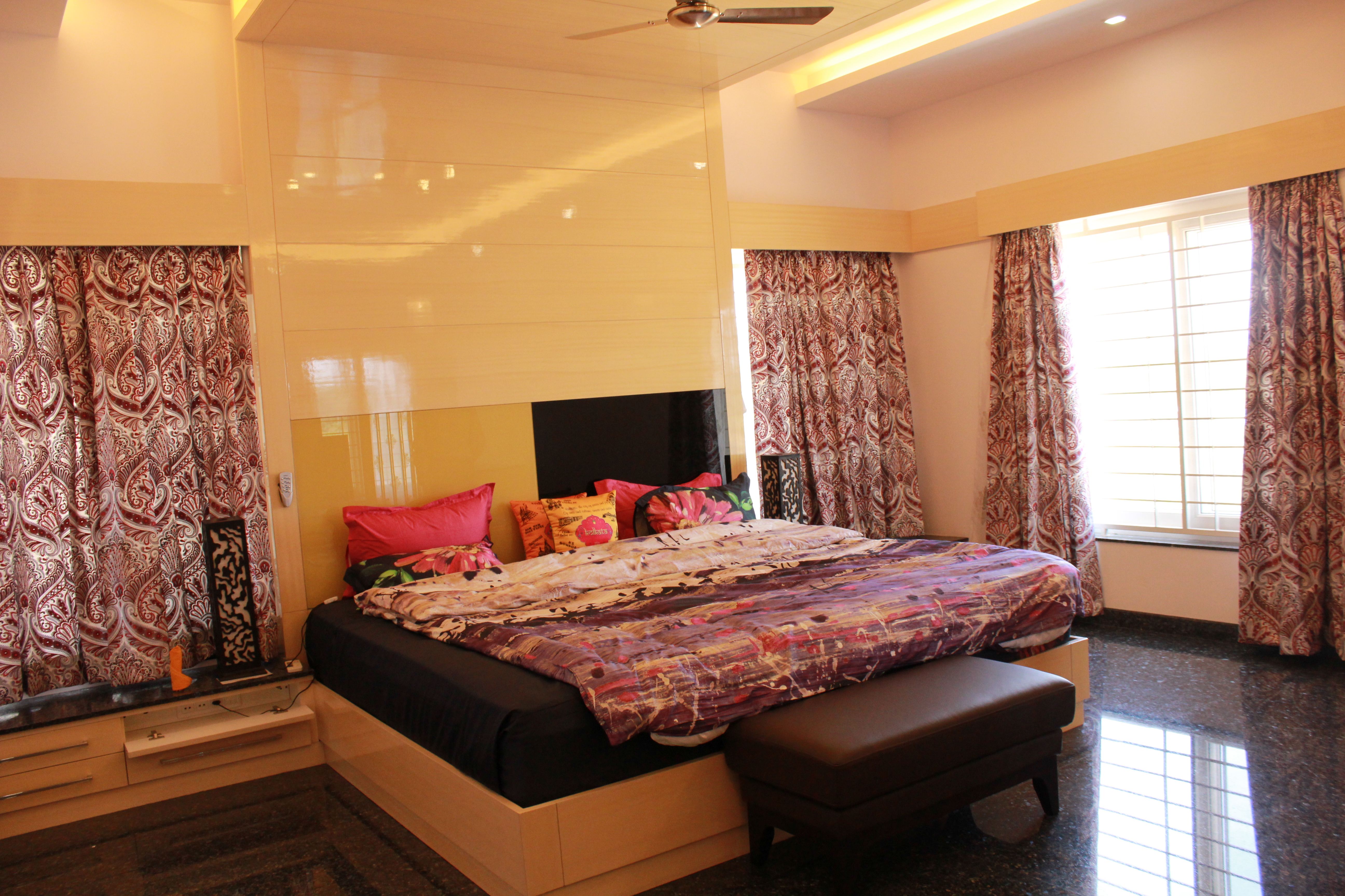 Motorized Curtains — Lounge